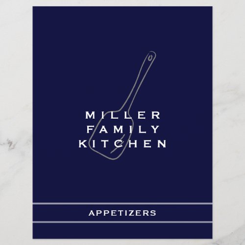 Family Kitchen Appetizer Divider  Navy  White