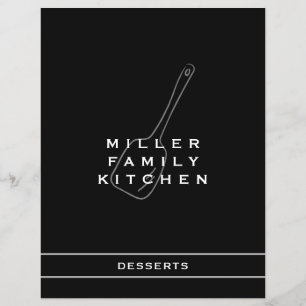 Family Kitchen Dessert Divider Black & White