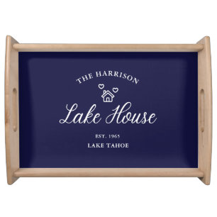 Family Lake House Coastal Custom Decor Serving Tray