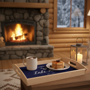 Family Lake House Coastal Custom Decor Serving Tray