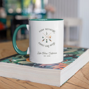 Family Lake House Monogram Mug