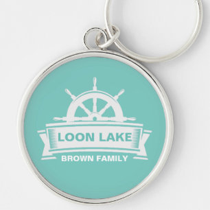 Family Lake House Vacation Keychain