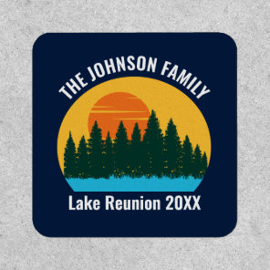 Family Lake Reunion Cute Customized Sunset Patch