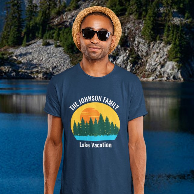Family Lake Trip Cute Customized Sunset T-Shirt (Creator Uploaded)