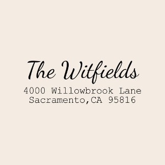 Family Last Name Casual Script Return Address Self-inking Stamp