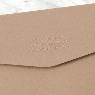 Family Last Name Modern Classic Return Address Embosser