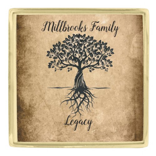 Family Legacy Gold Finish Lapel Pin