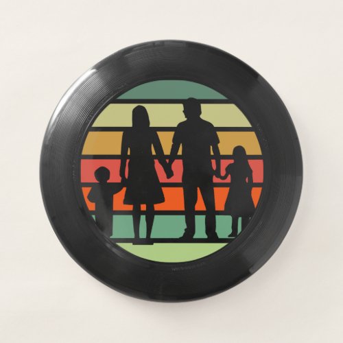 Family life retro design Frisbees