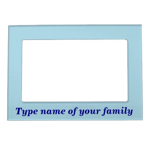 Family Light Blue Magnetic Frame