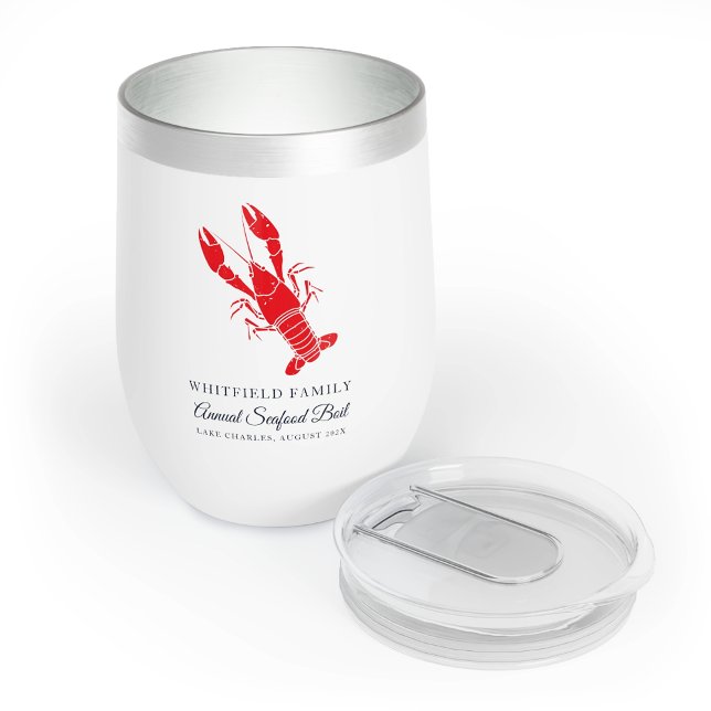 Family Lobster Boil Annual Seafood Cookout Custom Thermal Wine Tumbler (Family Lobster Boil Annual Seafood Cookout Custom Thermal Wine Tumbler)