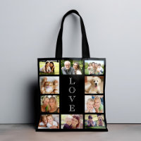 Family Love 10 Photo Collage Black