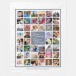 Family Love | 44 Photo Collage Custom Keepsake Fleece Blanket at Zazzle