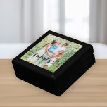 Family Love Black Script Custom Photo Gift Box<br><div class="desc">Modern and stylish custom gift box features a favorite photo with a minimal "family" typography overlay design that includes elegant flourish and heart details. The black text color can be modified.</div>