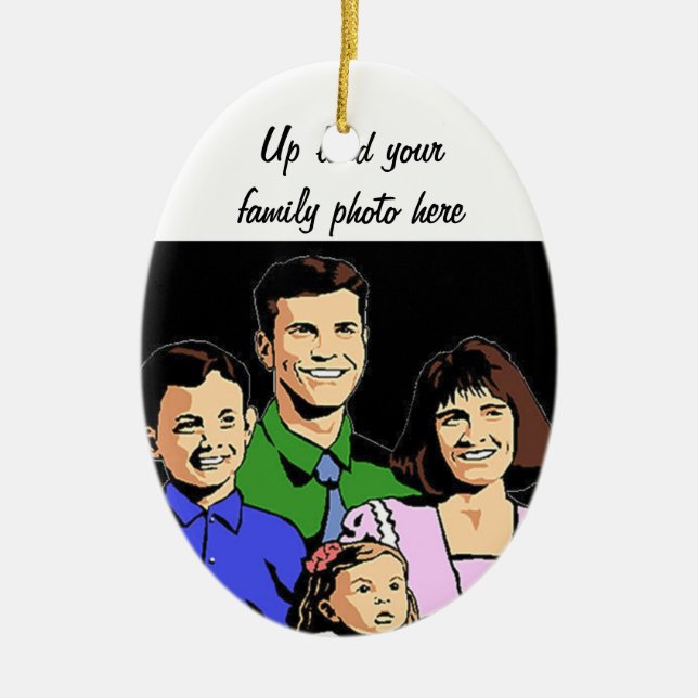 Family Love_ Ceramic Ornament (Front)