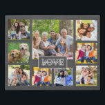 Family Love Custom Photo Collage Modern 11x14 Faux Canvas Print<br><div class="desc">Create your own beautiful 11'x14" family keepsake by adding your own family photos to this beautiful modern and trendy photo collage. Design features the words "Family Love" in hand lettered script typography. This family photo collage will be sure to please anyone and will be a great gift for grandparents, parents,...</div>