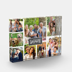 Family Love Custom Photo Collage Modern Block