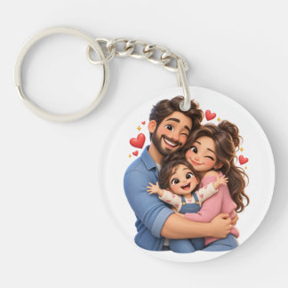 Family Love – Cute 3D Cartoonkeychains Keychain
