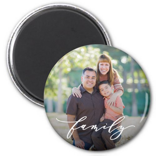 Family Love Editable Color Custom Photo Magnet