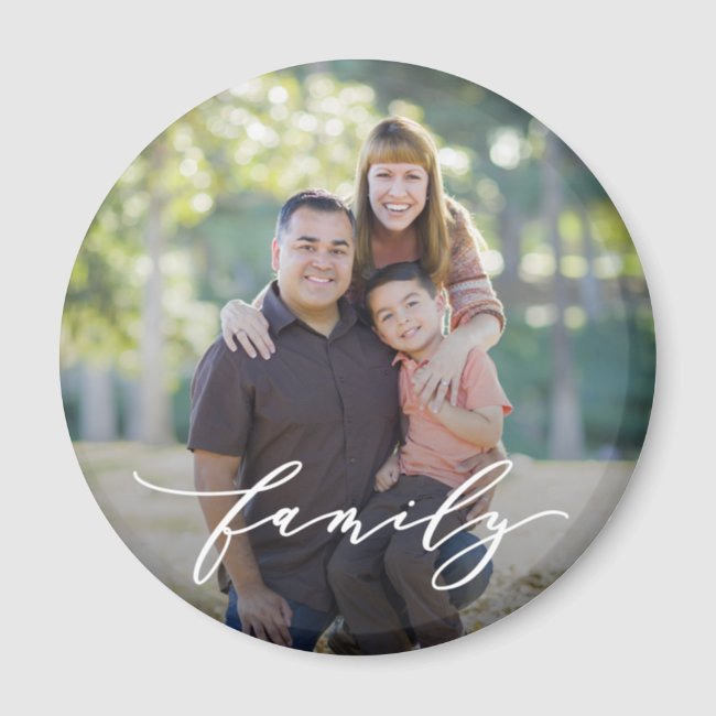 Family Love Editable Color Custom Photo Magnet