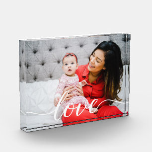 Family Love family Script Personalized Photo Block