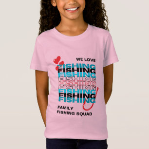 Family LOVE FISHING Team Squad Kids T-Shirt