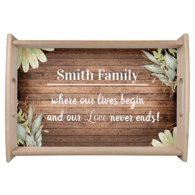 Family love floral, serving tray (Front)