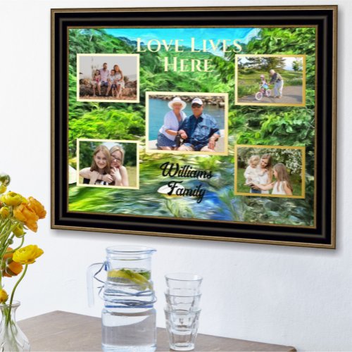 Family Love Lives Here Vallarta River South 0366 Foil Prints