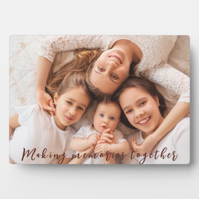 Family Love: Mother with Her Children customizable Plaque (Front)