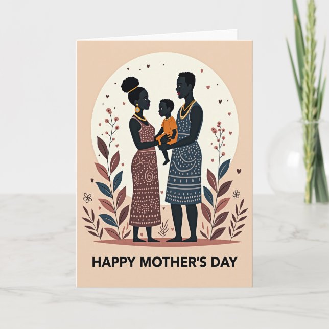 Family Love Mothers Day Art Card (Front)