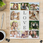 Family Love Multi-Photo Collage Modern Jigsaw Puzzle<br><div class="desc">A photo collage keepsake puzzle perfect for family game nights. You can personalize with ten family photos. "LOVE" is written vertically down the middle.</div>