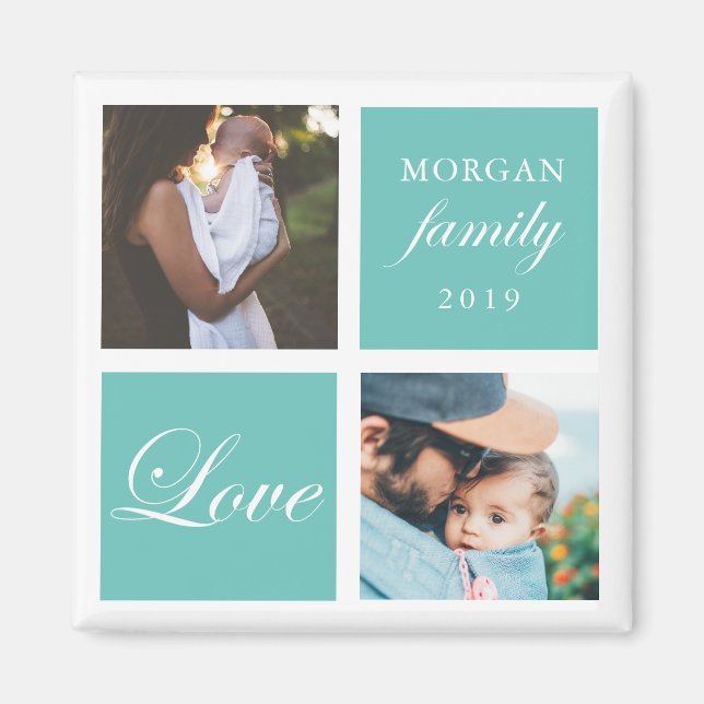 Family Love | Personalized Photo Magnet (Front)