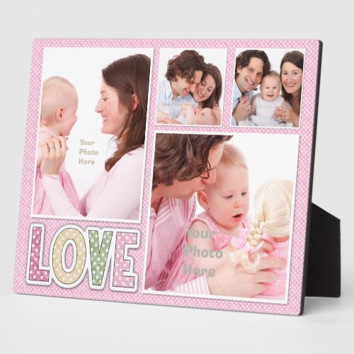 Family Love Photo Collage Plaque