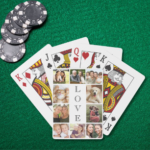 Family Love Photo Collage Poker Cards