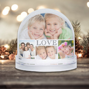 Family Love Photo Collage Snow Globe