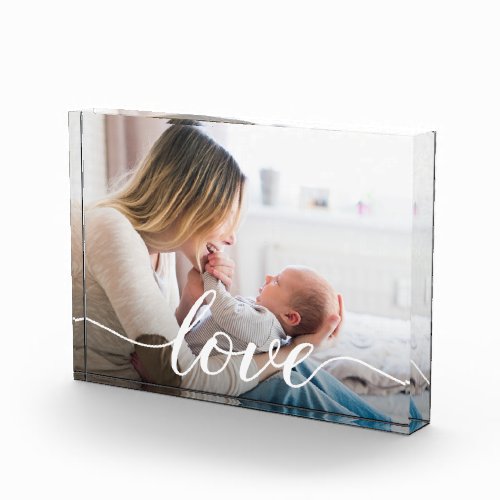 Family Love Script Personalized Photo for Mom
