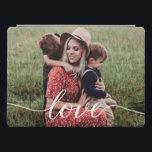 Family Love Script Personalized Photo iPad Pro Cover<br><div class="desc">Using a beautiful and modern script for the word "Love",  this family love photo can be easily personalized with your own favorite family photo on this tablet case. An elegant tablet cover to protect your device and make it personal and memorable. A great gift.</div>