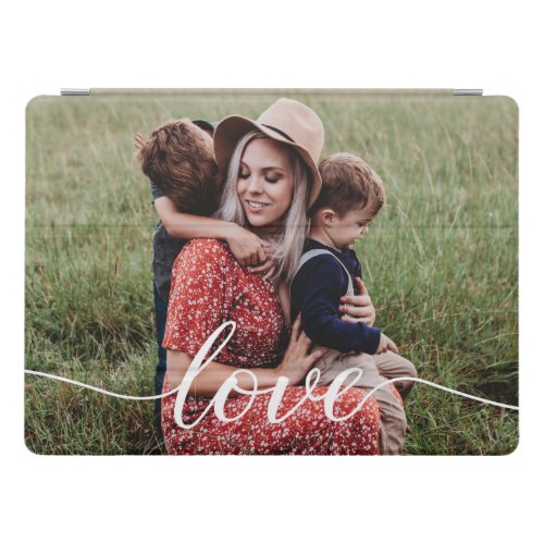 Family Love Script Personalized Photo iPad Pro Cover