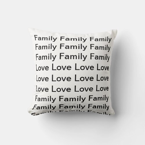 Family Love Throw Pillow