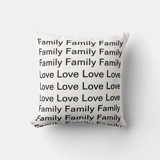 Family Love Throw Pillow (Front)