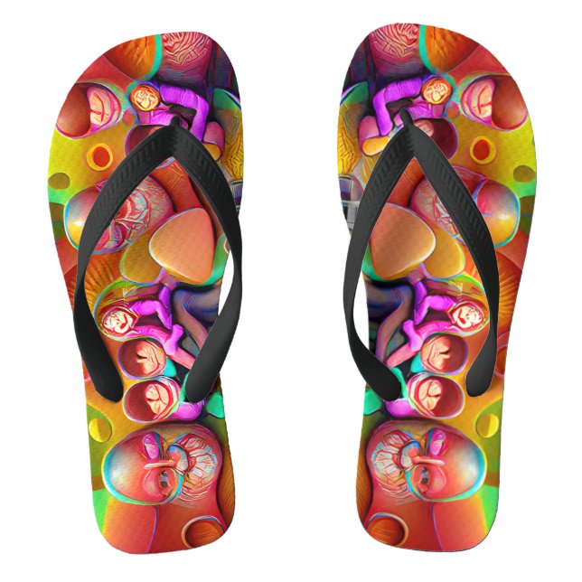 Family Love Togetherness Created Flip Flops (Footbed)