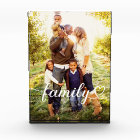 Family Love White Script Vertical Photo