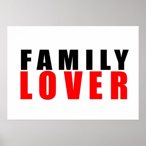 Family lover poster