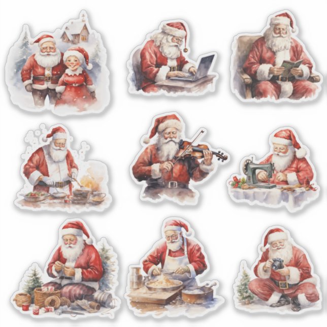 Family Man Santa Claus Sticker (Front)