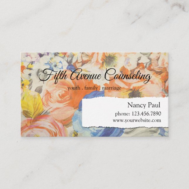 Family, Marriage, Youth Counseling Business Card (Front)