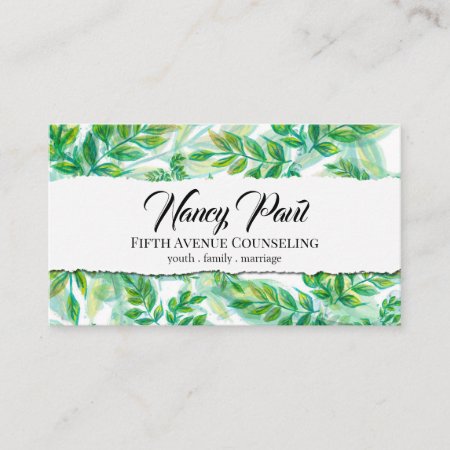Family, Marriage, Youth Counseling Business Card
