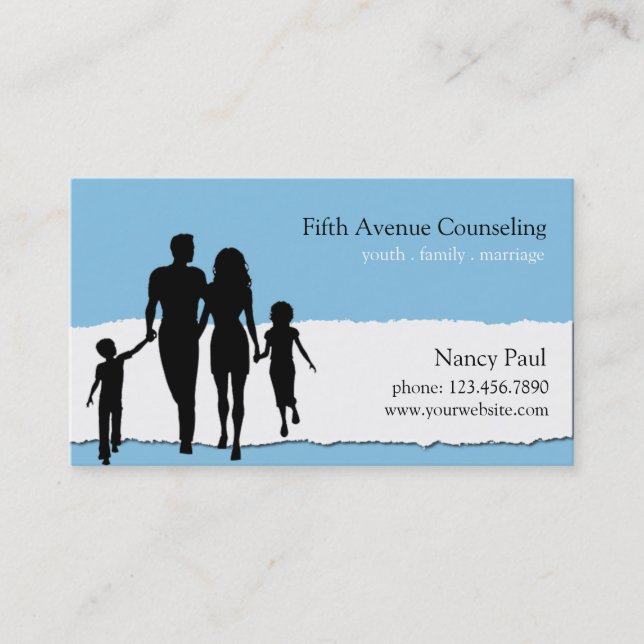 Family, Marriage, Youth Counseling Business Card (Front)