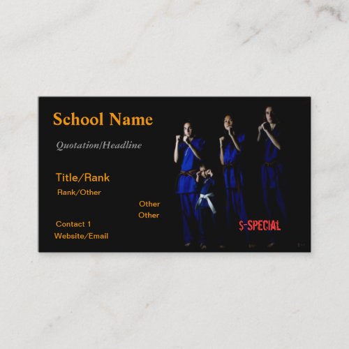 Family Martial Arts Business Card