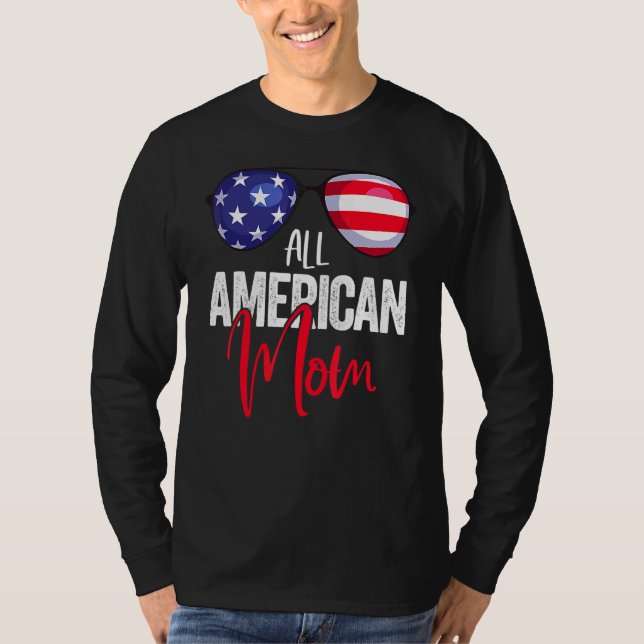 Family Matching 4th Of July  Women Mom American Fl T-Shirt (Front)