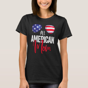 Family Matching 4th Of July  Women Mom American Fl T-Shirt