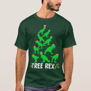 Family Matching Boys Kids Tree Re Dinosaur Christm T-Shirt